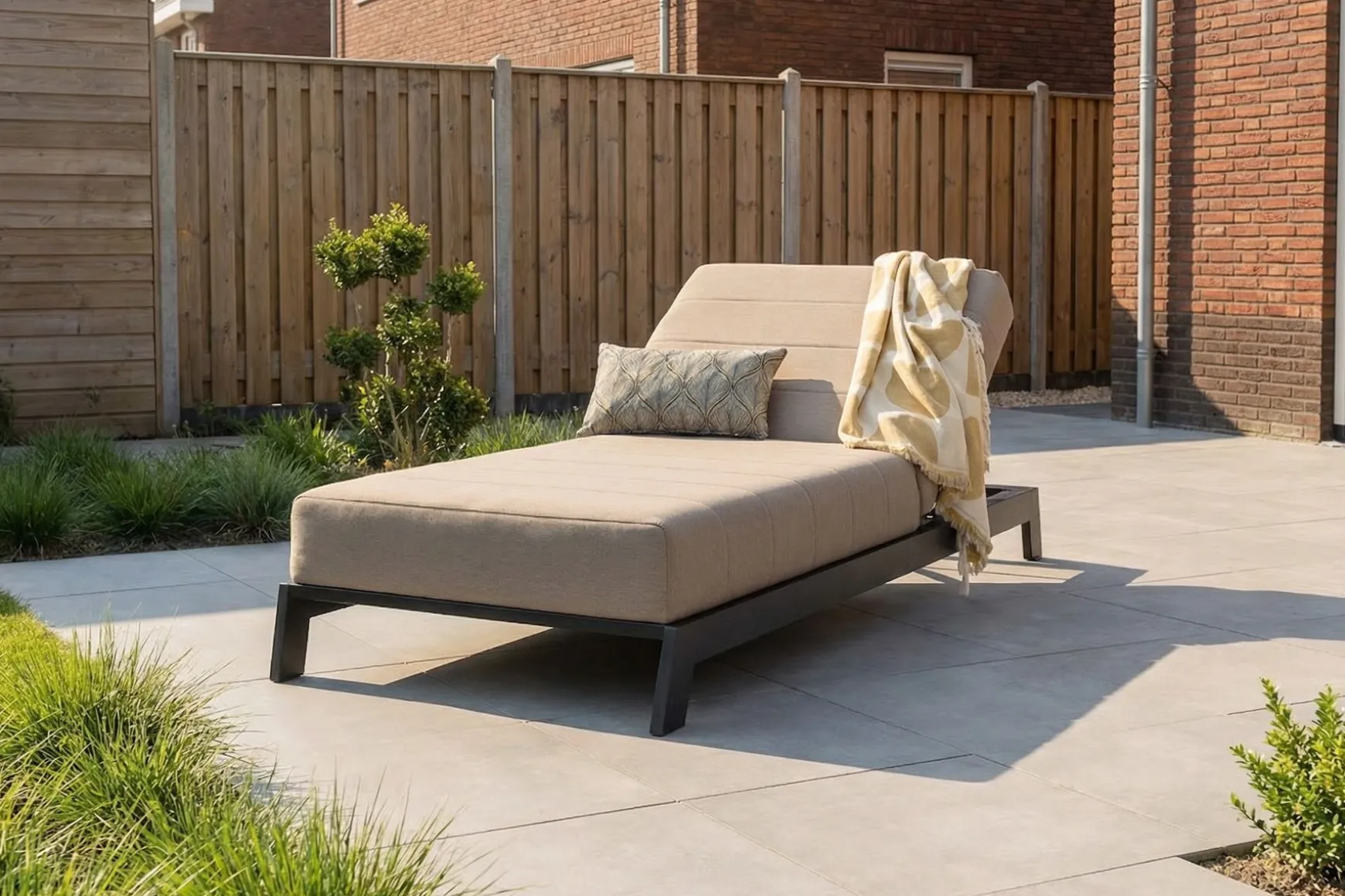 Mexico sunbrella ligbed 200x85 cm. - Taupe
