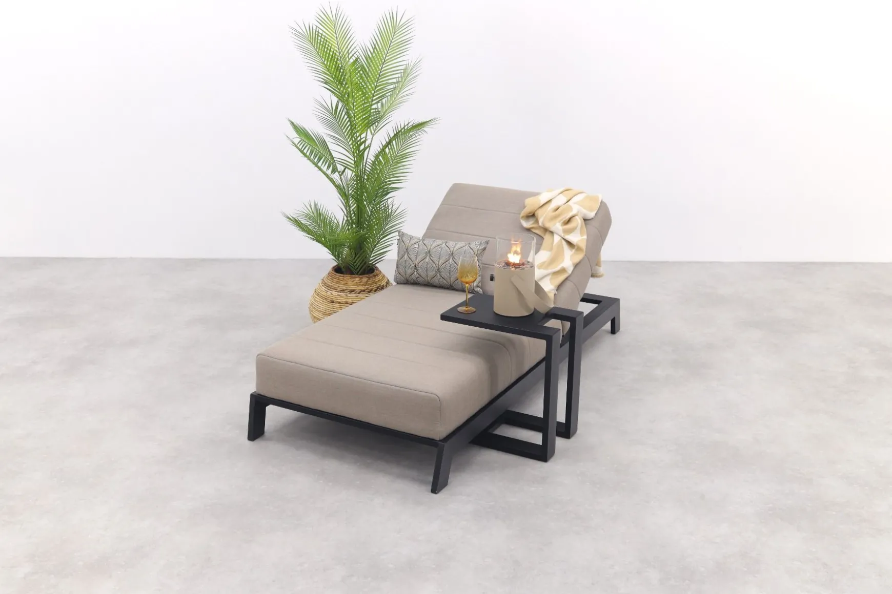 Mexico sunbrella ligbed 200x85 cm. - Taupe