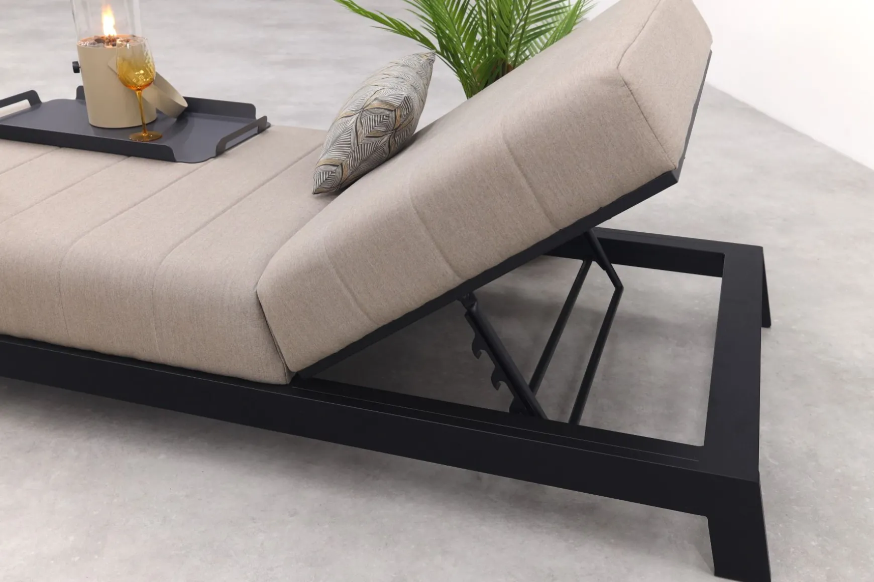 Mexico sunbrella ligbed 200x85 cm. - Taupe