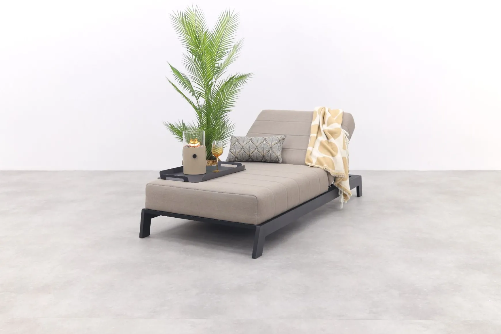 Mexico sunbrella ligbed 200x85 cm. - Taupe
