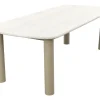 Milan dining tuintafel met travertine look 240x100 cm. - Latte