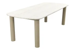 Milan dining tuintafel met travertine look 240x100 cm. - Latte