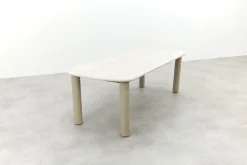 Milan dining tuintafel met travertine look 240x100 cm. - Latte
