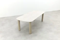 Milan dining tuintafel met travertine look 240x100 cm. - Latte