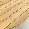 Mindo alu/teak ronde loungetafel set - Latte