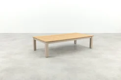 Mindo alu/teak salon tafel 150x75 cm. - Latte