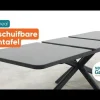 Montreal uitschuifbare tuintafel 200-260x100 cm. - Antraciet/Keramiek - Op=Op