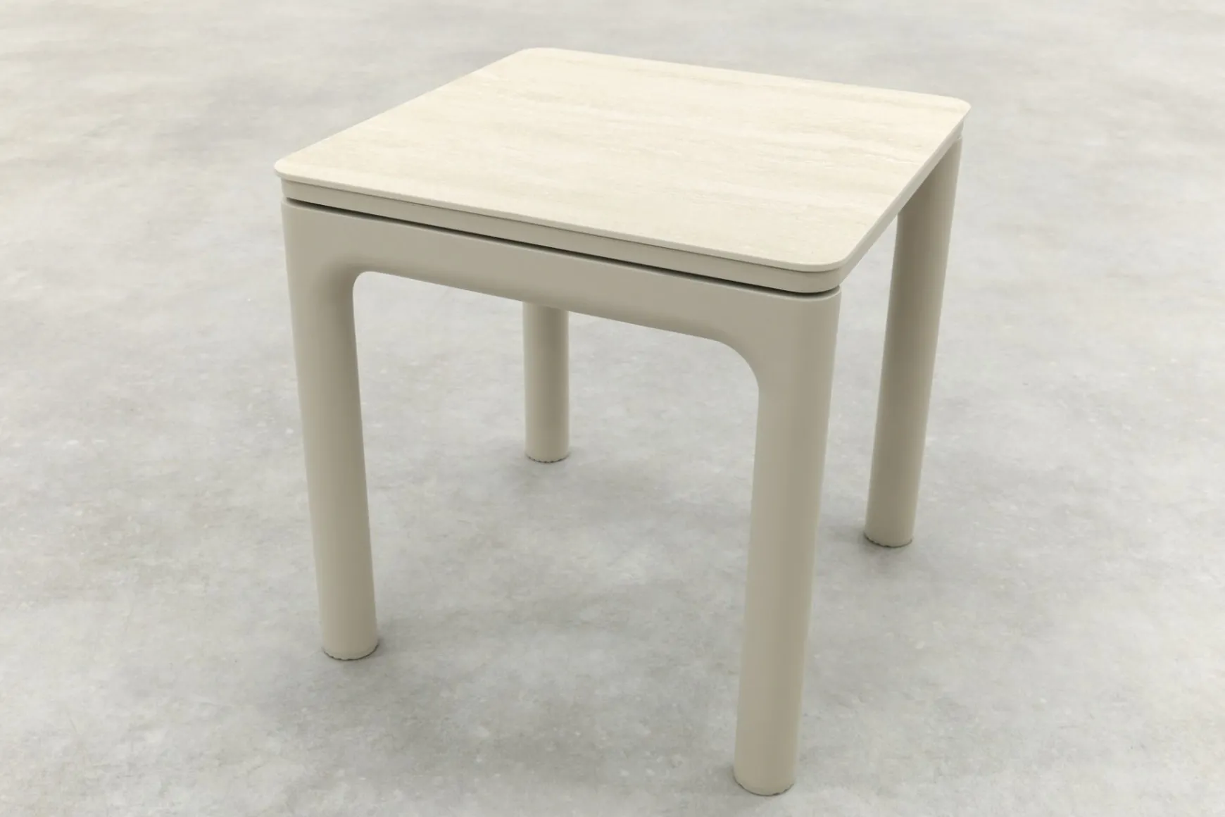 Moretti keramiek bijzettafel 45x45 cm. - Mokka