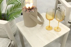 Moretti keramiek bijzettafel 45x45 cm. - Mokka