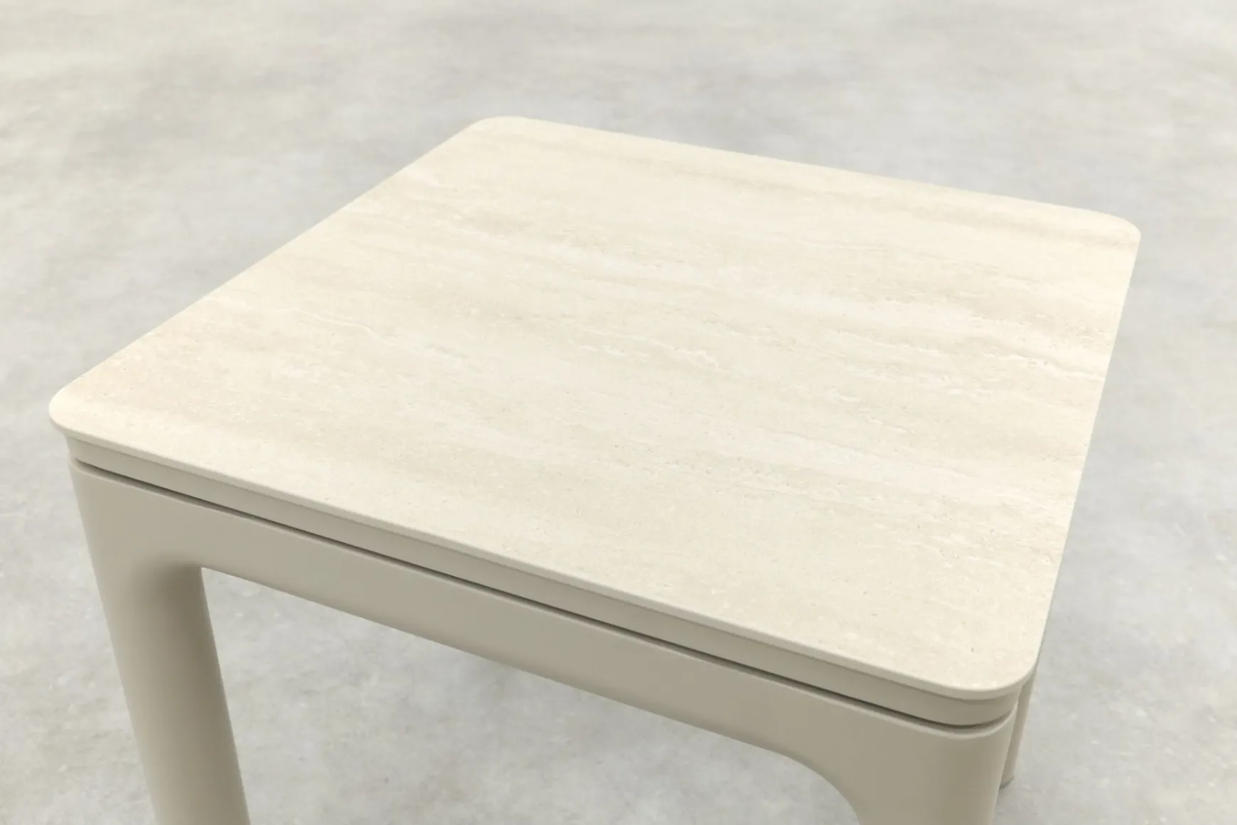 Moretti keramiek bijzettafel 45x45 cm. - Mokka