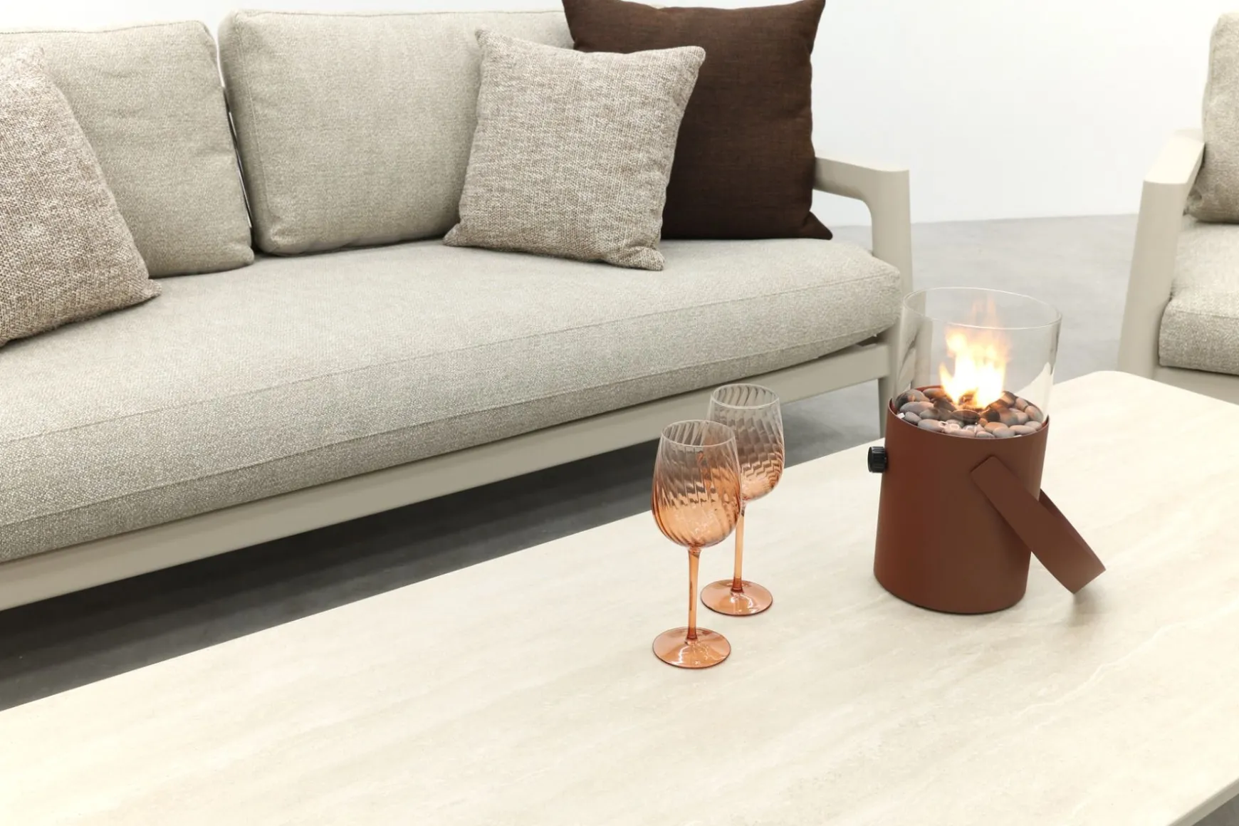 Moretti keramiek loungetafel 180x70 cm. - Mokka