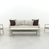 Moretti loungeset met loungebank met verstelbare zitdiepte, stoelen en tafel (4-dlg) - Mokka