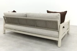 Moretti loungeset met loungebank met verstelbare zitdiepte, stoelen en tafel (4-dlg) - Mokka
