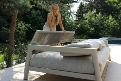 Moretti loungeset met loungebank met verstelbare zitdiepte, stoelen en tafel (4-dlg) - Mokka