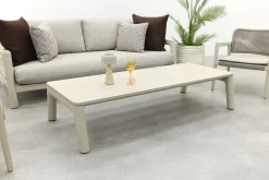 Moretti loungeset met loungebank met verstelbare zitdiepte, stoelen en tafel (4-dlg) - Mokka