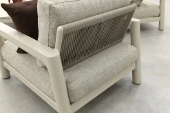 Moretti loungeset met loungebank met verstelbare zitdiepte en loungestoel (3-dlg) - Mokka