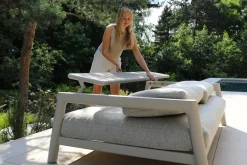 Moretti loungeset met loungebank met verstelbare zitdiepte en loungestoel (3-dlg) - Mokka