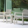 Moretti rope loungestoelen set met bijzettafel (3-dlg) - Mokka