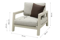Moretti rope loungestoel (large) - Mokka