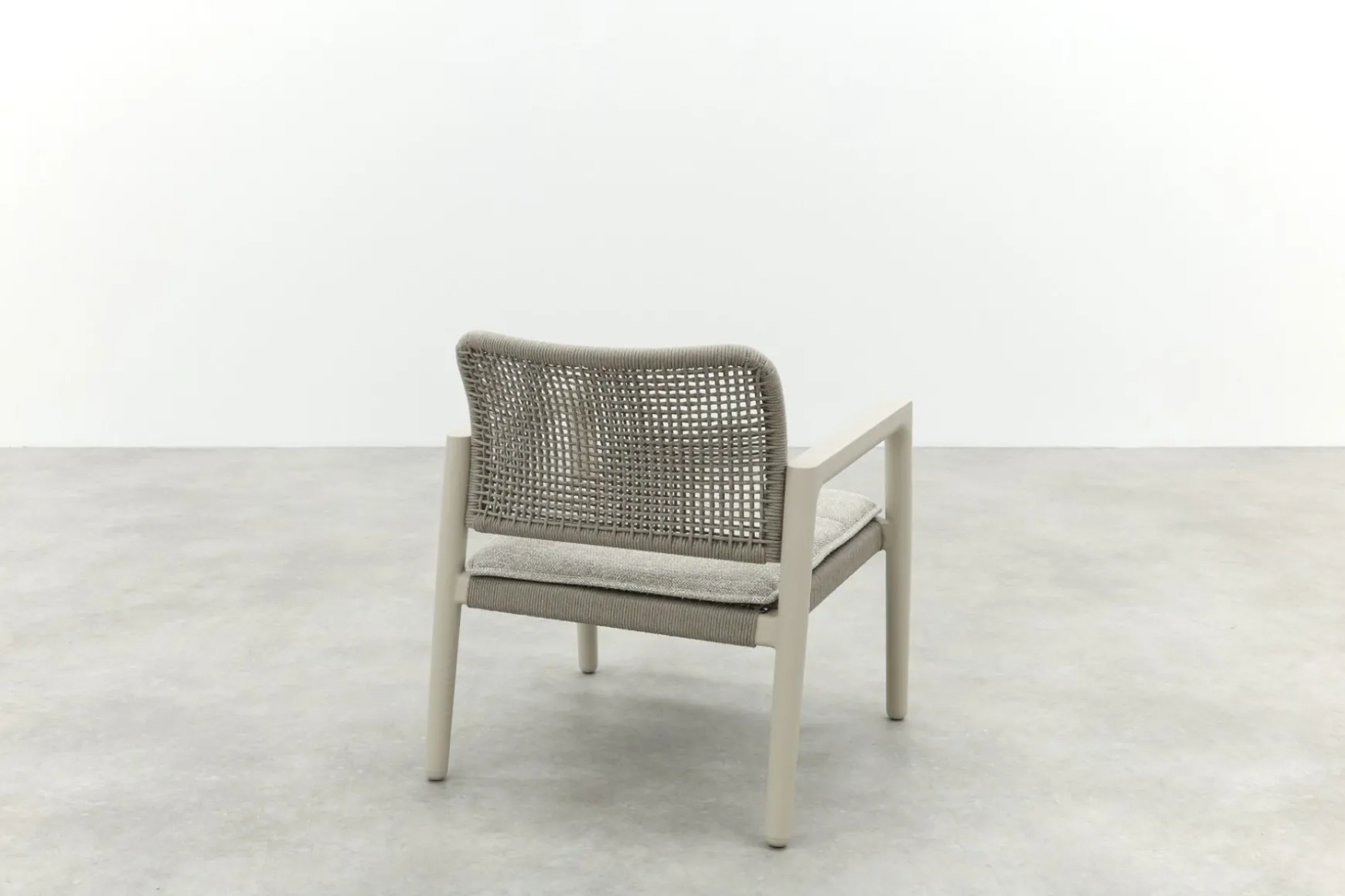 Moretti rope loungestoel (small) - Mokka