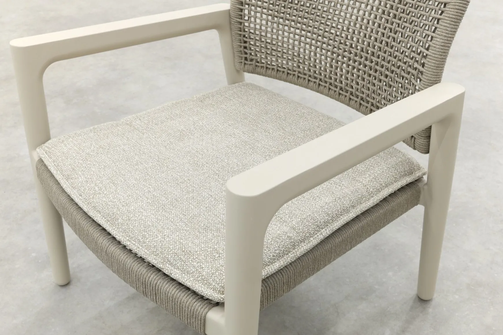 Moretti rope loungestoel (small) - Mokka