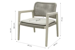 Moretti rope loungestoel (small) - Mokka