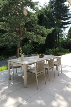 Moretti rope stapelbare dining tuinstoel - Mokka