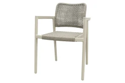 Moretti rope stapelbare dining tuinstoel - Mokka
