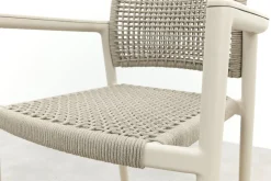 Moretti rope stapelbare dining tuinstoel - Mokka
