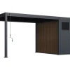 Move lamellen overkapping 4x3 m. incl. berging 3x2 m. Aluminium - Antraciet