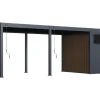 Move lamellen overkapping 5,3x3 m. incl. berging 3x2 m. Aluminium - Antraciet