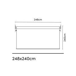 Nesling Coolfit rolgordijn 248x240 cm. - Gebroken wit