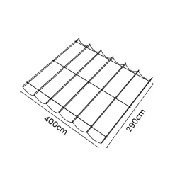 Nesling Harmonica schaduwdoek 290x400 cm. - Zand