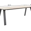 Nevada tuintafel 240 x 100 cm. - Carbon/Light teak polywood