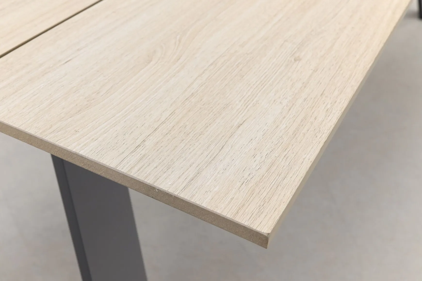 Nevada tuintafel 240 x 100 cm. - Carbon/Light teak polywood
