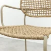 Noa stapelbare naturel wicker dining tuinstoel - Latte