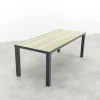 Nola tuintafel 210x90 cm. - Antraciet/Houtlook - 6 persoons