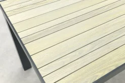 Nola tuintafel 210x90 cm. - Antraciet/Houtlook - 6 persoons