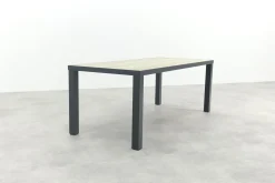Nola tuintafel 210x90 cm. - Antraciet/Houtlook - 6 persoons