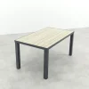Nola tuintafel 160x90 cm. - Antraciet/Houtlook - 4 persoons