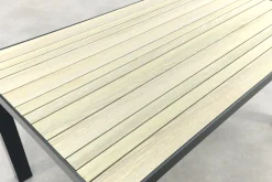 Nola tuintafel 160x90 cm. - Antraciet/Houtlook - 4 persoons
