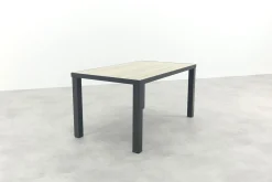 Nola tuintafel 160x90 cm. - Antraciet/Houtlook - 4 persoons