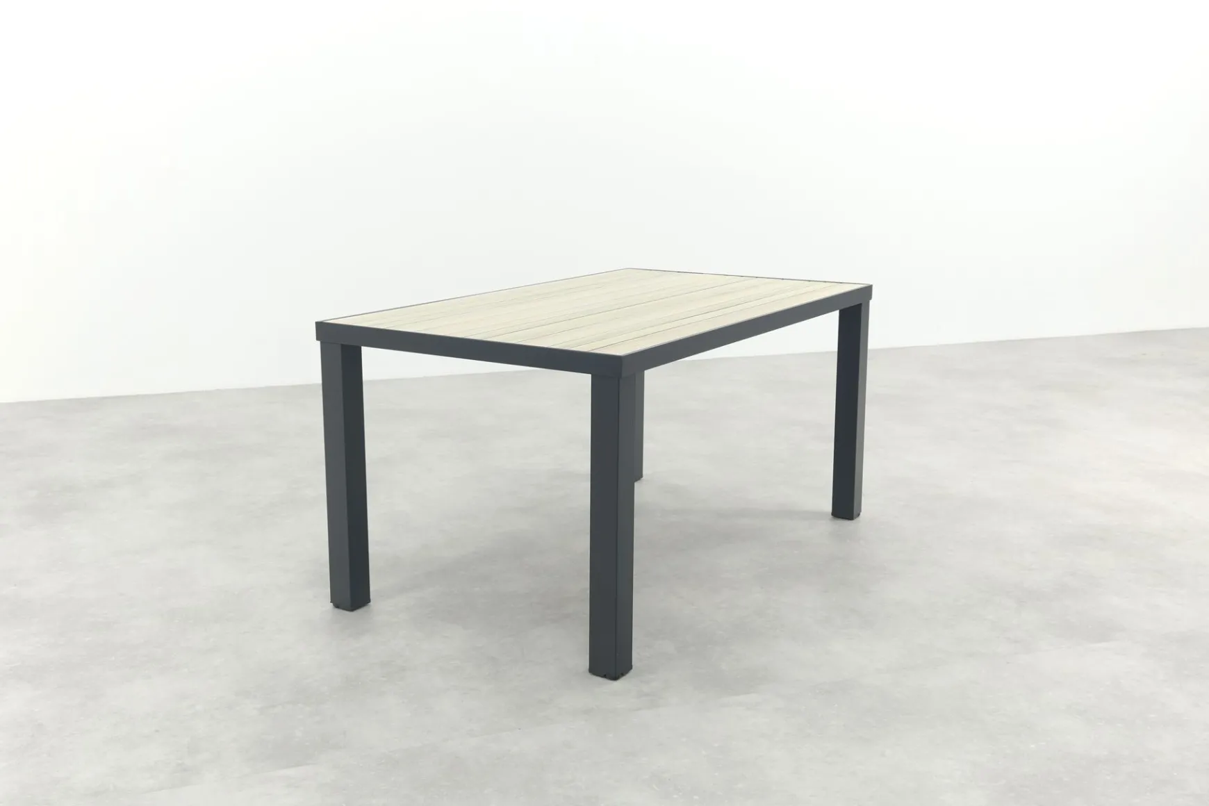 Nola tuintafel 160x90 cm. - Antraciet/Houtlook - 4 persoons