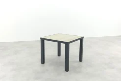 Nola tuintafel 90x90 cm. - Antraciet/Houtlook