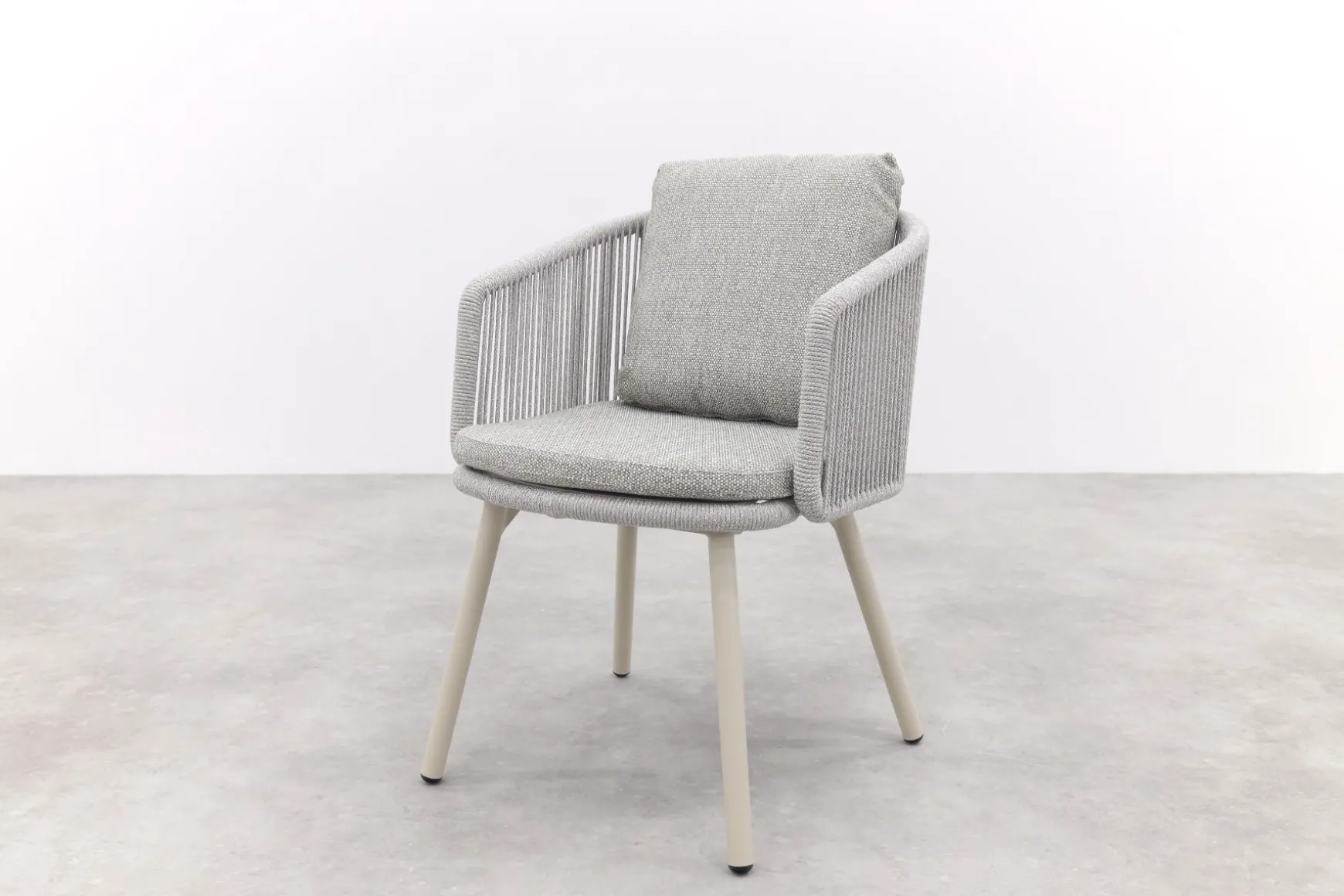 Ohio dining chair aluminium/rope - Mokka (OP=OP)