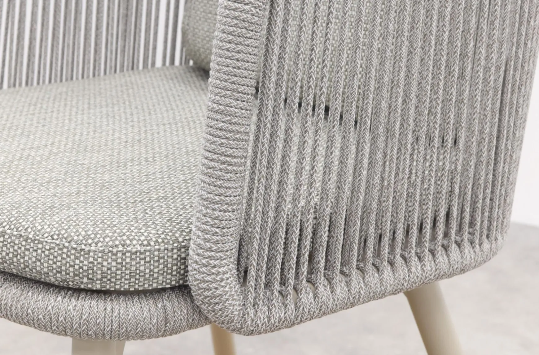 Ohio dining chair aluminium/rope - Mokka (OP=OP)