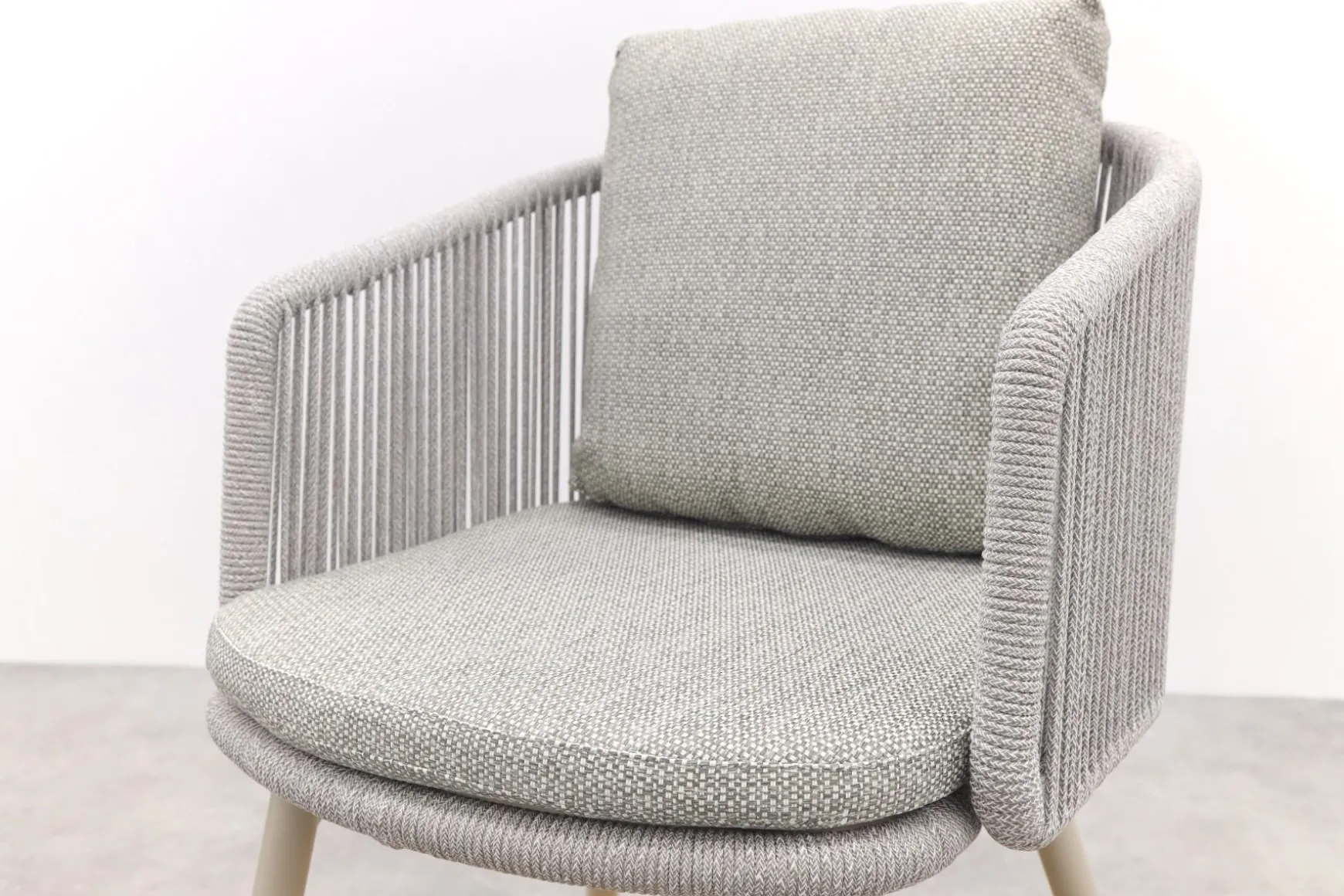 Ohio dining chair aluminium/rope - Mokka (OP=OP)