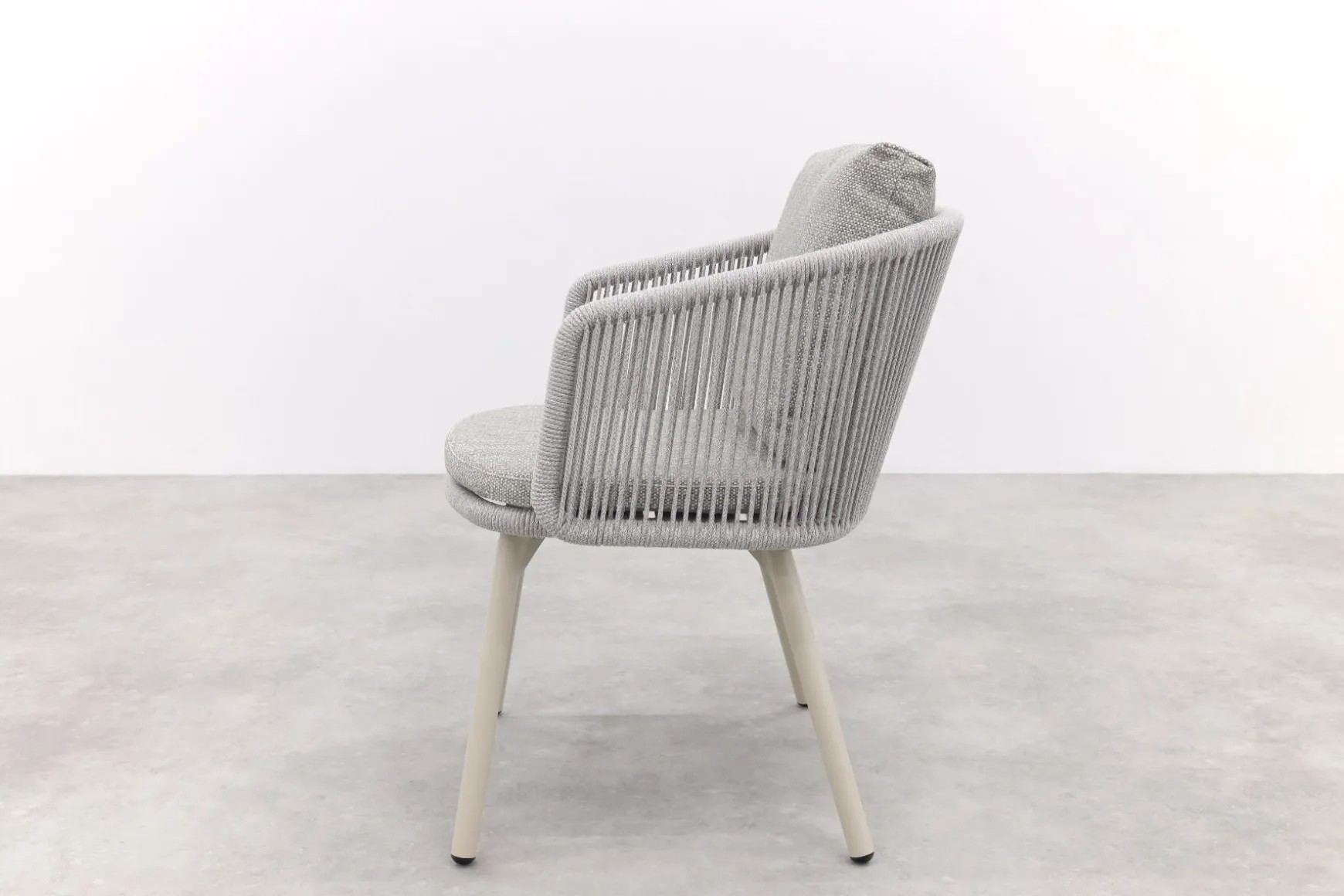 Ohio dining chair aluminium/rope - Mokka (OP=OP)