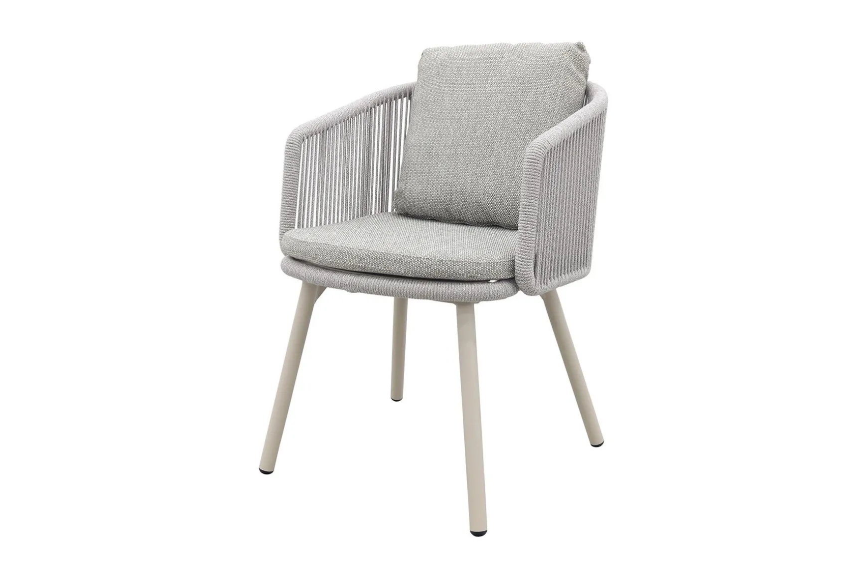 Ohio dining chair aluminium/rope - Mokka (OP=OP)