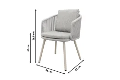 Ohio dining chair aluminium/rope - Mokka (OP=OP)